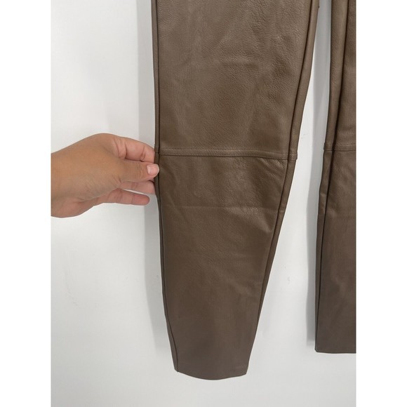 Good American The Perfect High Rise Coated Legging‎ Pants Light Mocha Size 1 - Picture 3 of 7